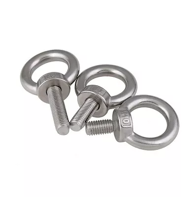 M3 M4 M5 M6 M8~M24 304 Stainless Steel Eye Screw Bolt O-ring Lifting Screw Rings • £25.56