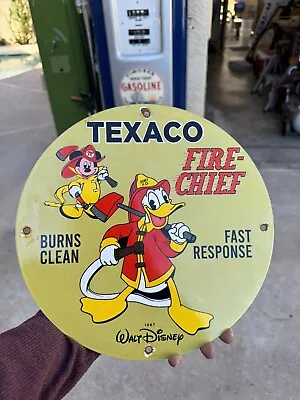 Vintage Texaco 1967 Gasoline / Motor Oil Porcelain Gas Pump Sign • $150