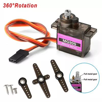 MG90D Analog Micro Servo 9G Metal Geared Motor For RC Helicopter Boat With Limit • $11.12