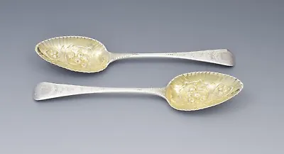 £210 • Buy George III Pair Silver Gilt Berry Spoons 1810 William Ellerby