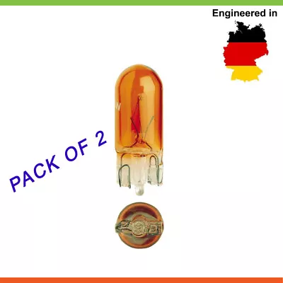 NARVA Globes Wedge 12V 5W Amber 2 Pack 7510BL For Alfa Romeo 147 3.2 GTA (937) • $14