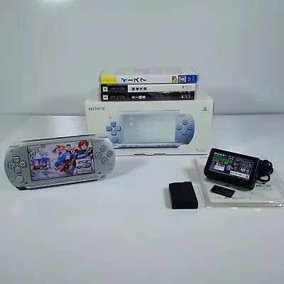 Boxed Sony PSP 1000 (Silver) - Complete Bundle - Good Condition • $189