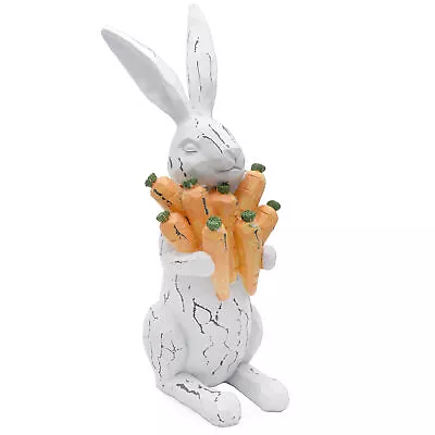 Rabbit Statue With Carrots (13-Inches) • $21.99