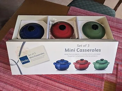 Denby Mini Individual Casserole Dishes Set Boxed 300mls. Ltd EditionNew Unused • £30
