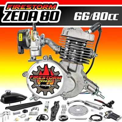 New Zeda 80 Complete 80cc 2 Stroke Motorized Bicycle Engine Kit - Firestorm Edit • $209.99