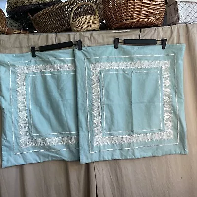 Echo Design Vineyard Paisley Teal/mint Euro Pillow Shams Set Of 2 @1212 • $24.99