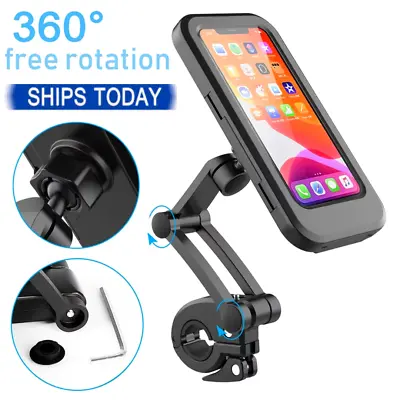 Holder Cell Phone Motorcycle Bike Waterproof Handlebar Touch Screen Case Mount • $13.97