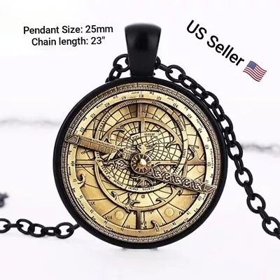 Steampunk Mysteries BILL CIPHER WHEEL Necklace Glass Unisex Astrolabe Pendant  • $10.99