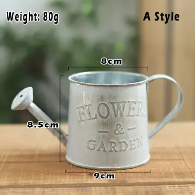 Vintage Watering Can Kettle Letters Engraved Garden Bonsai Plant Flower Iron Pot • $11.30