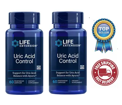 $30.32 • Buy Life Extension, Uric Acid Control, 60 Vegetarian Capsules 2 Pack