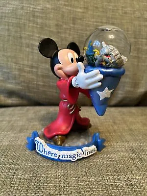 Walt Disney World Mickey Mouse Wizard Snow Globe Collectable USA Ornament • £20