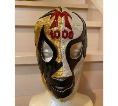 Mil Mascaras Mask Gong 1000 Anniversary Bucio Wrestling Lucha Libre Gold Silver • $499.99