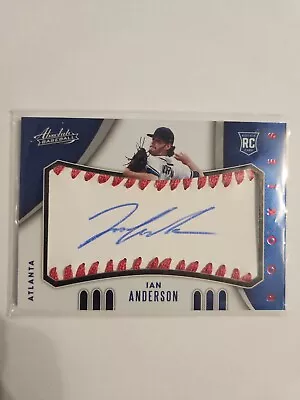 2021 Ian Anderson Rookie Auto Absolute Pink Stitches /35 Braves RC • $25