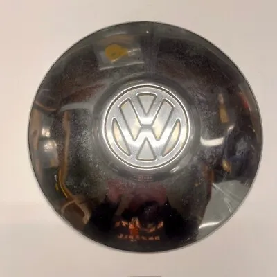 Vintage VW Emblem Replacement  10  Bug/Beetle/Bus Chrome Dog Dish Hubcap-GUC • $14.99