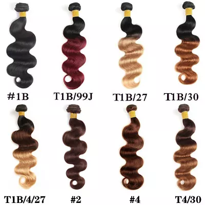 10A Human Hair Bundles Ombre Body Wave Bundles Weft Extensions Colored Remy Hair • $21.50