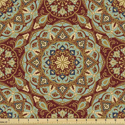 Mandala Fabric By The Yard Abstract Flora Pattern Medieval Mosaic Tile Design • $27.10