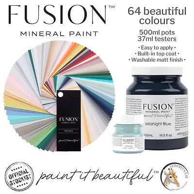 Fusion Mineral Paint Eco-friendly Water-based Furniture Paint 64 Shades • £5.95