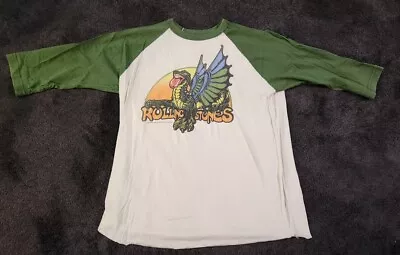 Vintage Men's Rolling Stones Tattoo You Tour 1981 Dragon White/Green Shirt • $67.50