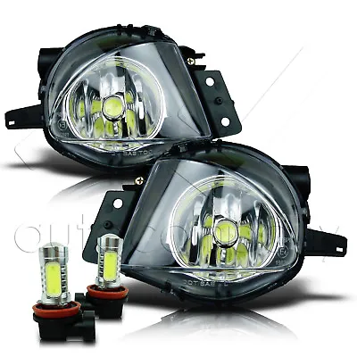 06-08 Replacement BMW E90 3 Series Fog Lights W/COB Bulbs - Clear Pair Set • $74.11