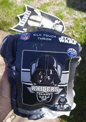 NFL RADERS   Star Wars   Darth Vader Flag  Silk Touch Throw / Blanket   50 X 60 • $75
