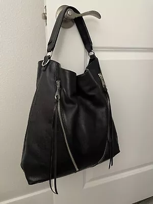 REBECCA MINKOFF Moto Zipper Shoulder Bag In Black • $50