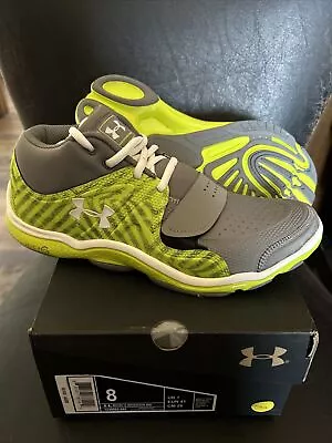 Under Armour UA Micro G Renegade Mid Gray/Lime Green Shoes Sz 8 Mens • $24.95