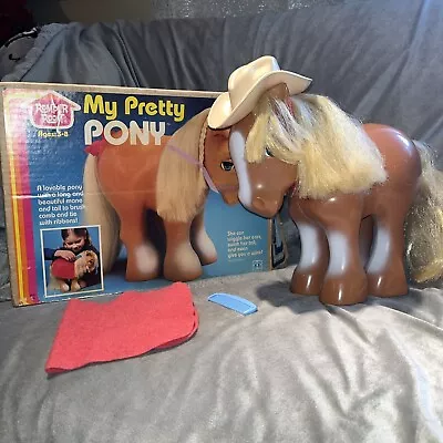 1981 Romper Room My Pretty Pony W/Original Box & Accessories Hat Blanket Comb • $50