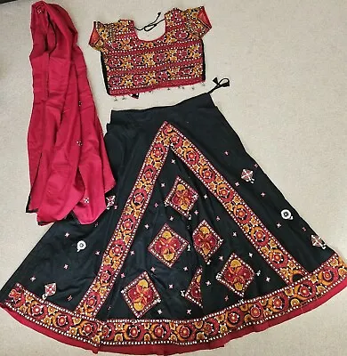 Indian Ethnic Bollywood 3 Piece Dress Lehnga Chaniya Choli Outfit Size L-XL • £34.99