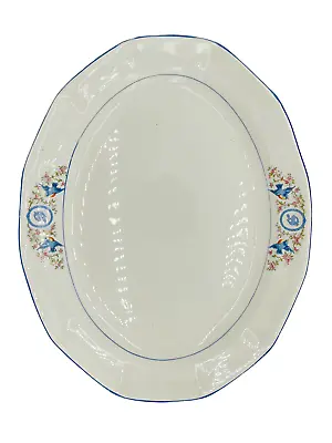 Antique VTG Saxon Sebring China Bluebird Rectangle 13  Meat Platter Plate RARE • $89.99