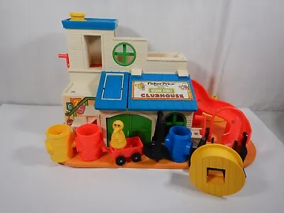 Fisher Price Little People 1976 Sesame Street Clubhouse #937 Near Complete VTG • $48