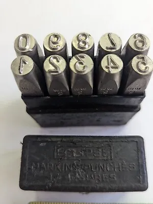 Vintage Eclipse 6MM Marking Punches 10 Figures • $30