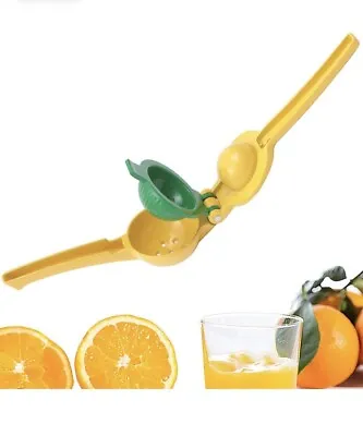 Professional Citrus Juicer Metal 2-In-1 Lemon Lime Squeezer Hand Juice Swizzle@ • £11.99