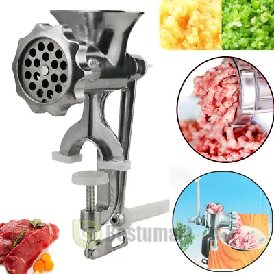 Heavy Duty Manual Meat Grinder Mincer Cast Iron Table Hand Crank Kitchen Tool • $29.99
