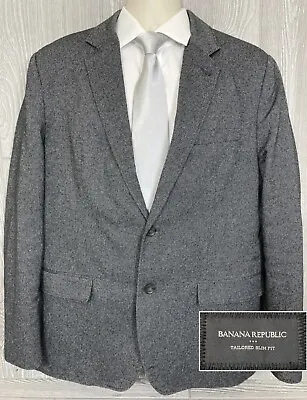 Banana Republic Tailored Slim Fit Sport Coat Jacket Two Button Cotton 46R (t5) • $55.99