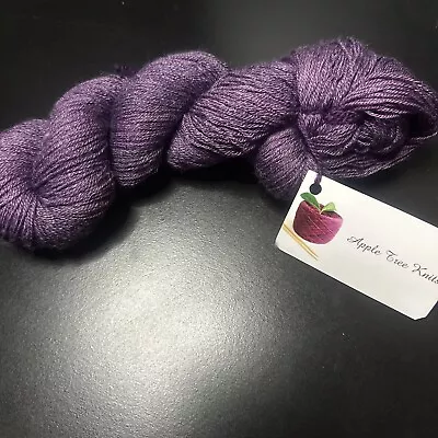 Apple Tree Knits Glisten Fingering - Color Epiphany Coordinate Wool Blend Purple • $14