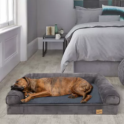 XX-Large Orthopedic Memory Foam Dog Bed Washable Pet Bolster Mattress Waterproof • $29.95