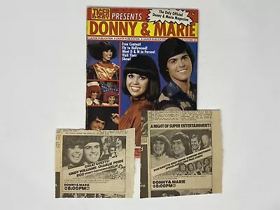 Tiger Beat Presents Donny & Marie Osmond Magazine #1 1977 Poster + Clippings • £12.06