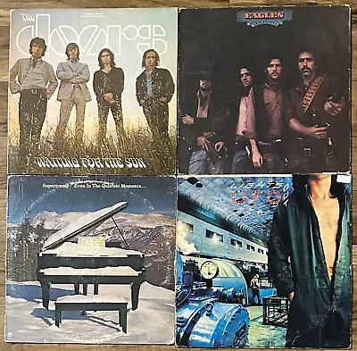 4 LP ROCK Record Lot 60s & 70s THE DOORS EAGLES SUPERTRAMP & UFO • $0.99