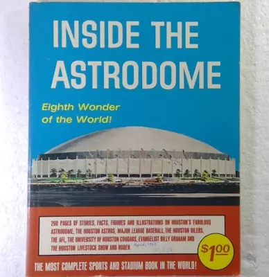 Houston Astros Inside The Astrodome Eighth Wonder World 1965 Major League  • $22.50