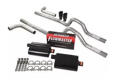 Dual Exhaust Kit 3  Flowmaster Super 40 Side Exit BDW T 73-80 GM C/K 10 1/2 Ton • $599.99