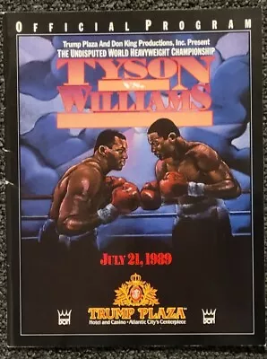 Mike Tyson Vs Carl The Truth Williams Boxing Program July21 1989 Trump Plaza • $45