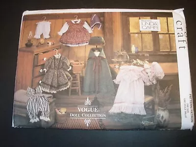 Vogue Linda Carr 8337 18  Girl Doll American Colonial Doll Clothes Pattern Uncut • $8.99