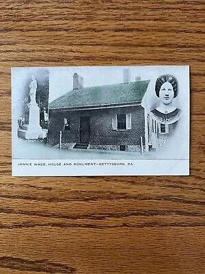 Postcard Jennie Wade House Monument Civil War Gettysburg PA Unposted M3-49 • $4