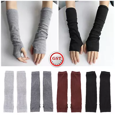 New Fashion Stretch Armguards Long Fingerless Gloves Fashion Mittens Womens • $5.42