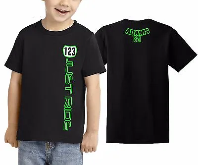 Just Ride Custom Number Plate Toddler T Shirt Child Mx Motocross Yz Cr Kx Ktm Pw • $28.99