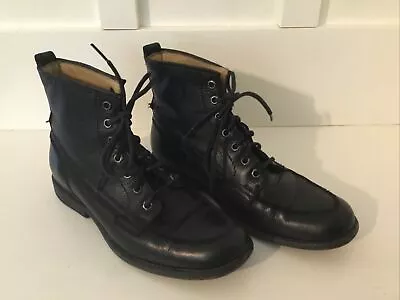 Frye Womens Phillip 3476874 Black Leather Round Toe Lace Up Ankle Boots Size 8 B • $42.99