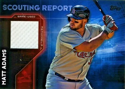 Matt Adams 2016 Topps Scouting Report Game Used Memorabilia Relic • $3.97