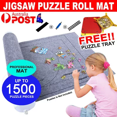 1500 PCS Jigsaw Puzzle Roll Up Mat Puzzle Storage Saver Pad Toys With Inflator • $17.99