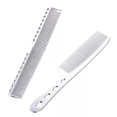 2Pcs Salon Hair Comb With Scale Professional Barber Hairdressing Steel Comb T6C9 • $10.19