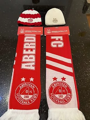 2 X Aberdeen FC Scarves And Hats New • £18
